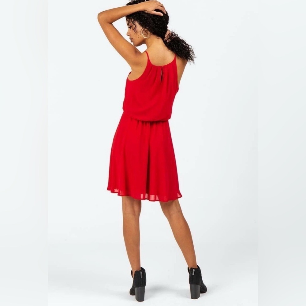 LUSH EUC Rain Halter Red Dress Fit & Flare Mini Size M VALENTINE’s - Picture 2 of 5